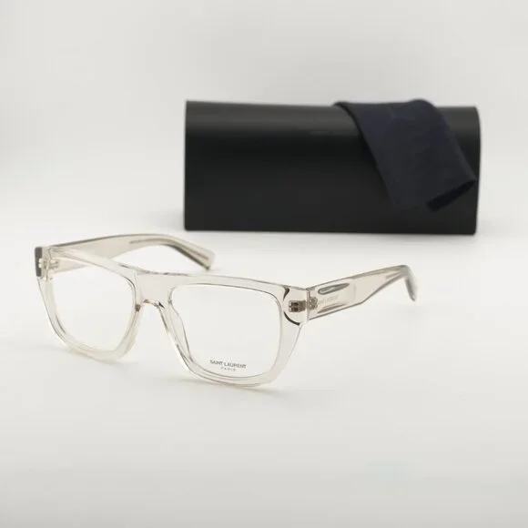 Saint Laurent SL714 003 Square Eyeglasses 55mm – Beige - Picture 7 of 9